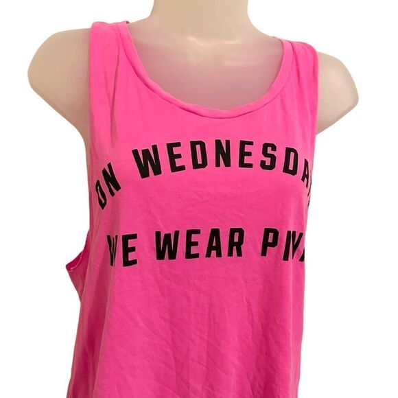 Victoria Secret PINK Hot Pink Sport Relaxed Flowy Comfortable Tank Top Shirt - Picture 2 of 5